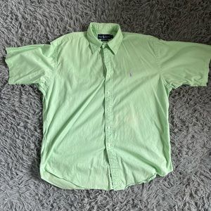Polo Mint Green Short Sleeve Button Up